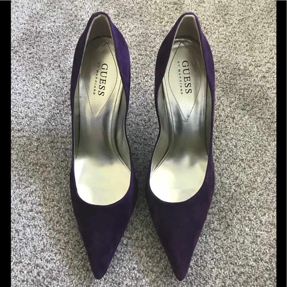 Guess Carrie Pump Purple Suede